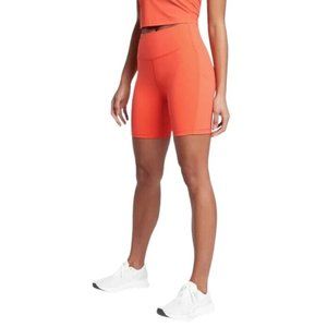 Athleta Ultimate Stash Pocket 7" Short Women's Size Medium Orange Tangerine